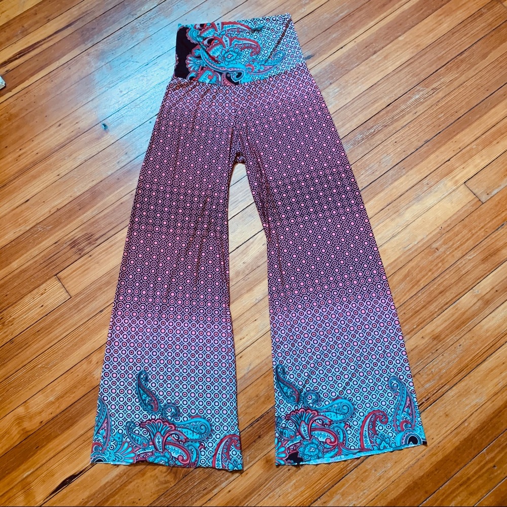 Stylish Wide Leg Pants - Multicolor